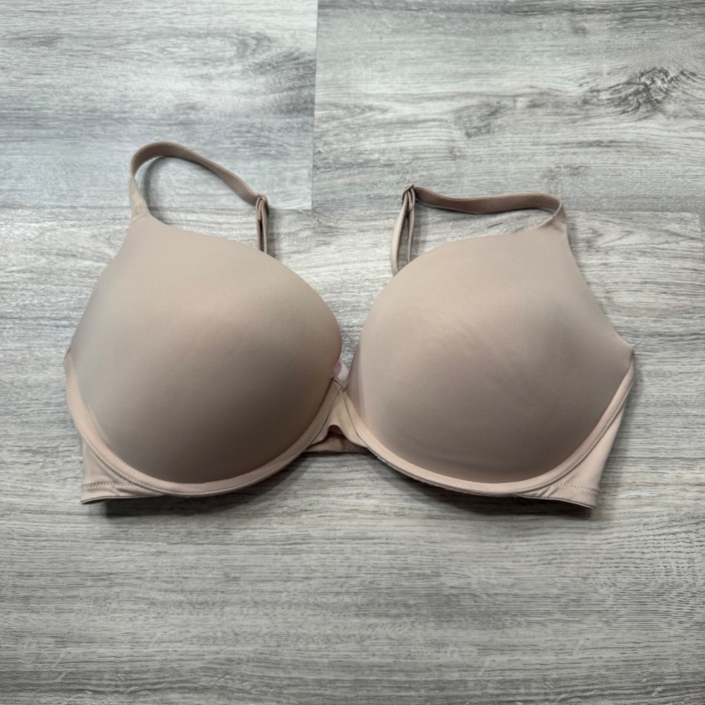 Victorias Secret PINK Wear Everywhereโ T-Shirt Bra Tan Nude 36DDD F80 Underwire